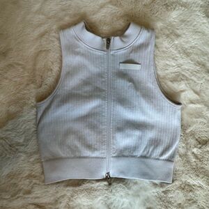 BO&TEE white zip workout top